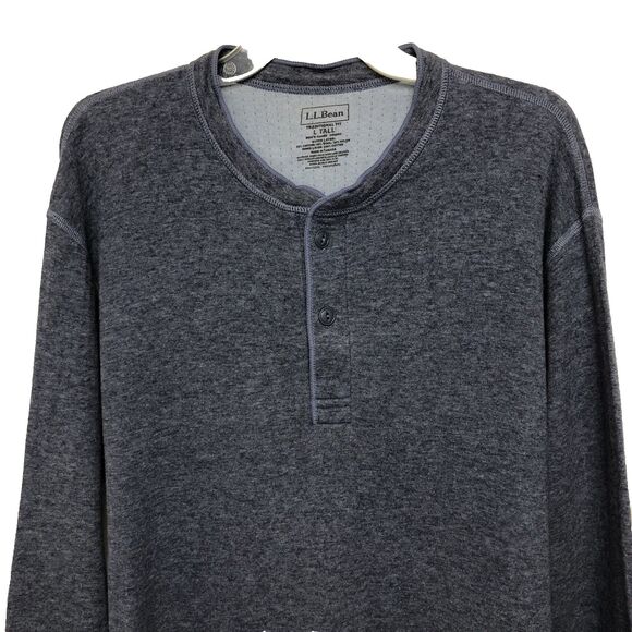 LL Bean River Drivers Shirt Mens Large Tall Traditional Fit Wool Blend 2 Layer - Picture 3 of 9